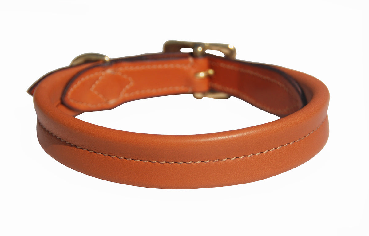 Pear Tannery Soft Padded Leather Dog Collar PearTannery