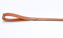 Pear Tannery Flat Leather Dog Lead With Soft Padded Handle