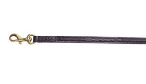 Pear Tannery Raised Fancy Stitched Leather Dog Lead 5/8"