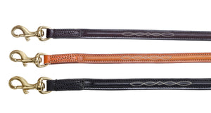 Pear Tannery Raised Fancy Stitched Leather Dog Lead 5/8"