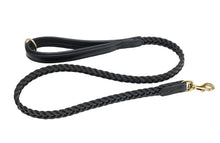 Pear Tannery Plaited Leather Dog Lead 3/4"