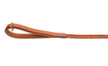 Pear Tannery Plaited Leather Dog Lead 3/4"