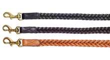 Pear Tannery Plaited Leather Dog Lead 3/4"