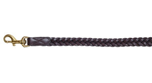 Pear Tannery Plaited Leather Dog Lead 3/4"