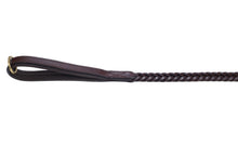 Pear Tannery Plaited Leather Dog Lead 3/4"
