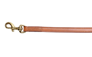 Pear Tannery Flat Leather Dog Lead With Soft Padded Handle