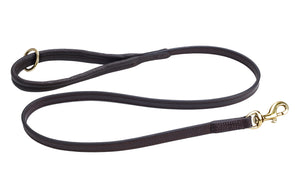 Pear Tannery Flat Leather Dog Lead With Soft Padded Handle