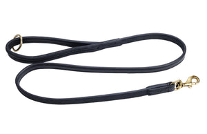 Pear Tannery Flat Leather Dog Lead With Soft Padded Handle