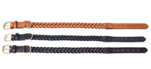 Pear Tannery Plaited Leather Dog Collar