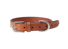 Pear Tannery Plain Flat Leather Dog Collar