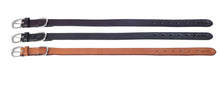 Pear Tannery Plain Flat Leather Dog Collar