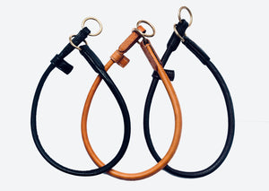 Pear Tannery Rolled Leather Slip Dog Collar