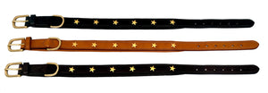 Pear Tannery Padded Leather Dog Collar With Star