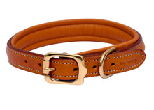 Pear Tannery Fancy Stitched Padded Leather Dog Collar