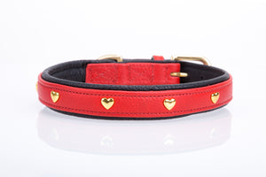 Pear Tannery Super Soft Heart Leather Dog Collar