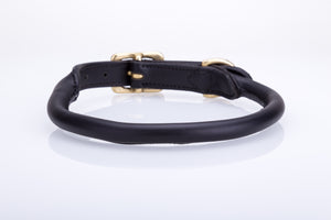 Pear Tannery Rolled Leather Dog Collar