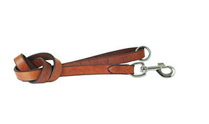 Pear Tannery Fine Flat Leather Dog Lead 1/2" and Silver Fittings
