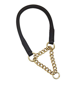 Pear Tannery Rolled Leather Choke Dog Collar