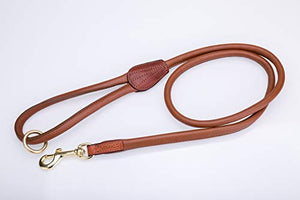 Pear Tannery Super Soft Rolled Leather Dog Lead