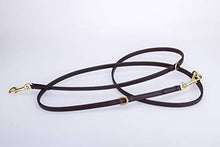Pear Tannery Fine Flat Adjustable Training Leather Dog Lead 1/2"
