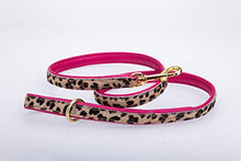 Pear Tannery Leopard Print Padded Flat Dog lead