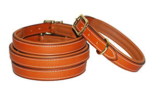 Pear Tannery Padded Flat Leather Dog Collar