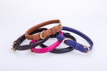 Pear Tannery Super Soft Rolled Leather Dog Collar