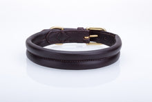 Pear Tannery Thick Soft Padded Flat Leather Dog Collar