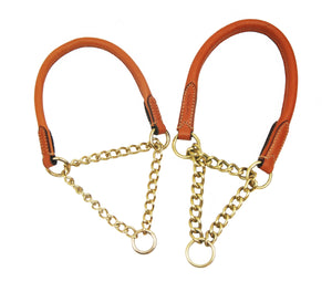 Pear Tannery Rolled Leather Choke Dog Collar