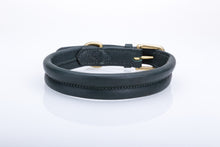 Pear Tannery Thick Soft Padded Flat Leather Dog Collar