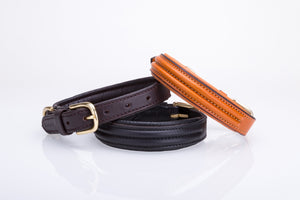 Pear Tannery Elegant Double Raised Leather Dog Collar