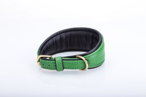 Pear Tannery Greyhound Super Soft Leather Padded Collar