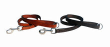 Pear Tannery Fine Flat Leather Dog Lead 1/2" and Silver Fittings