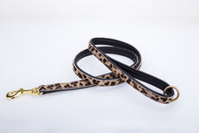 Pear Tannery Leopard Print Padded Flat Dog lead