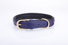 Pear Tannery Soft Padded Flat Leather Dog Collar star