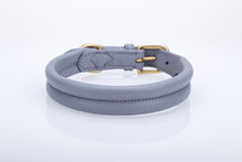 Pear Tannery Thick Soft Padded Flat Leather Dog Collar