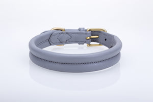 Pear Tannery Thick Soft Padded Flat Leather Dog Collar