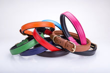 Pear Tannery Soft Padded Flat Leather Dog Collar