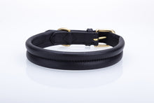 Pear Tannery Thick Soft Padded Flat Leather Dog Collar