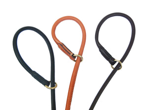 Pear Tannery Rolled Slip Leather Dog Lead