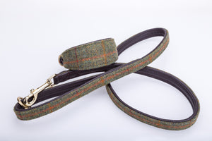 Pear Tannery Tweed Leather Fine Dog Lead 1/2"