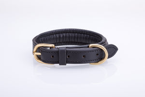 Pear Tannery Elegant Double Raised Leather Dog Collar