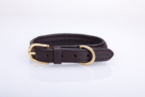 Pear Tannery Elegant Double Raised Leather Dog Collar