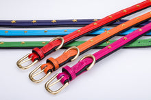 Pear Tannery Soft Padded Flat Leather Dog Collar star
