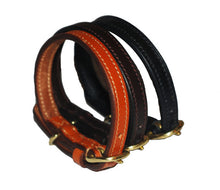 Pear Tannery Flat Leather Dog Collar